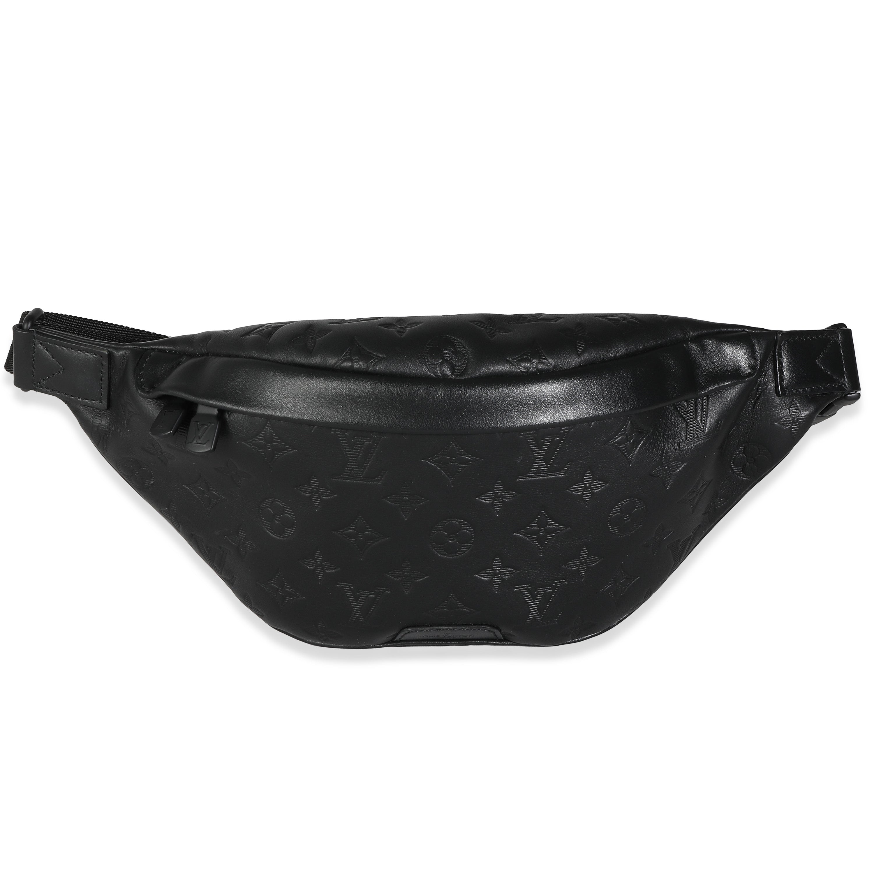 Louis Vuitton Louis Vuitton Black Monogram Shadow Calfskin Discovery Bumbag PM