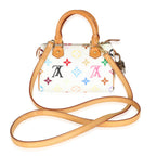 Louis Vuitton Louis Vuitton x Takashi Murakami White Multicolor Monogram Canvas Nano Speedy
