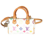 Louis Vuitton Louis Vuitton x Takashi Murakami White Multicolor Monogram Canvas Nano Speedy