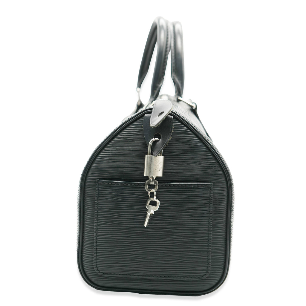 Louis Vuitton Black Epi Speedy 25