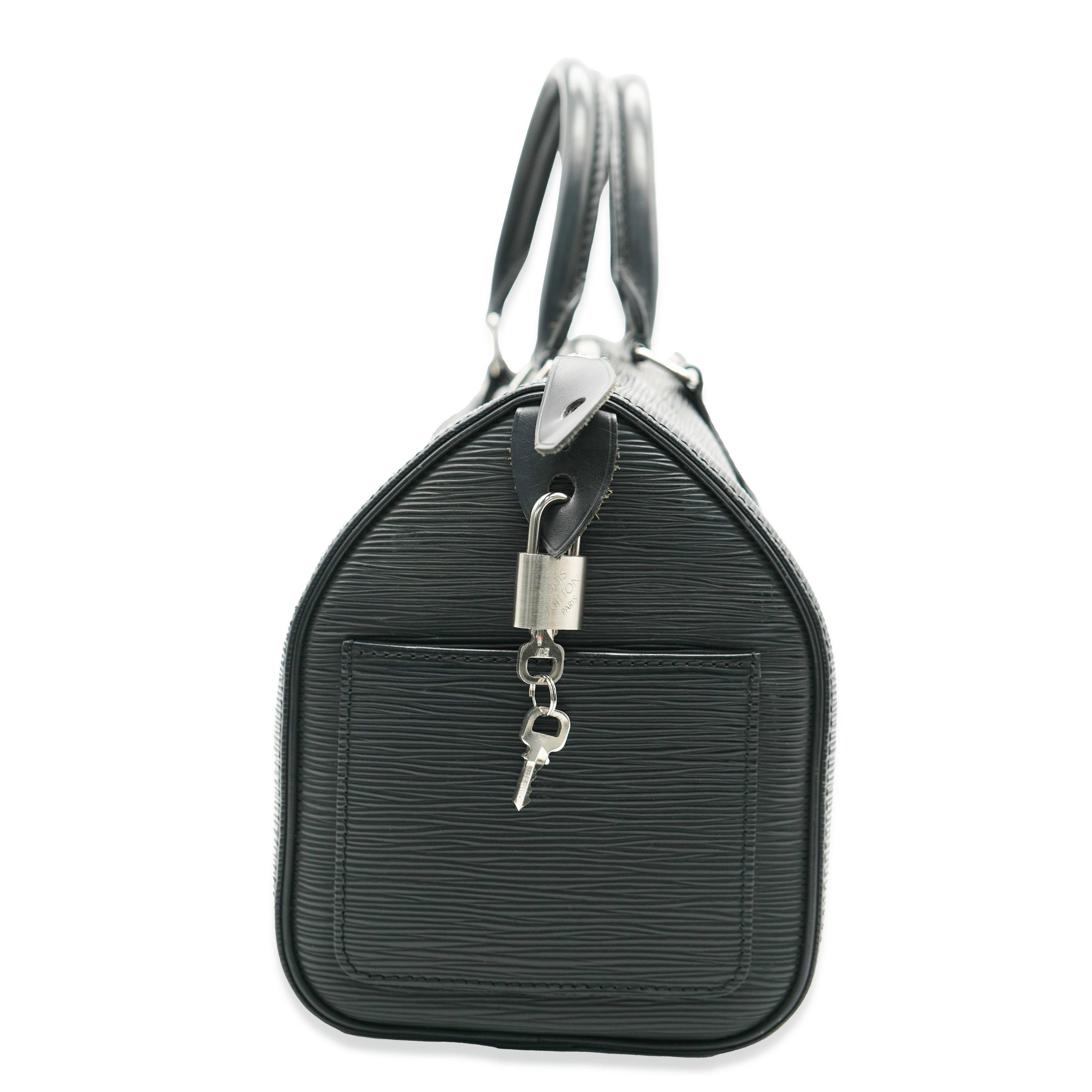 Louis Vuitton Black Epi Speedy 25