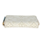 Louis Vuitton Louis Vuitton Beige White Jacquard Since 1854 Zippy Coin Purse