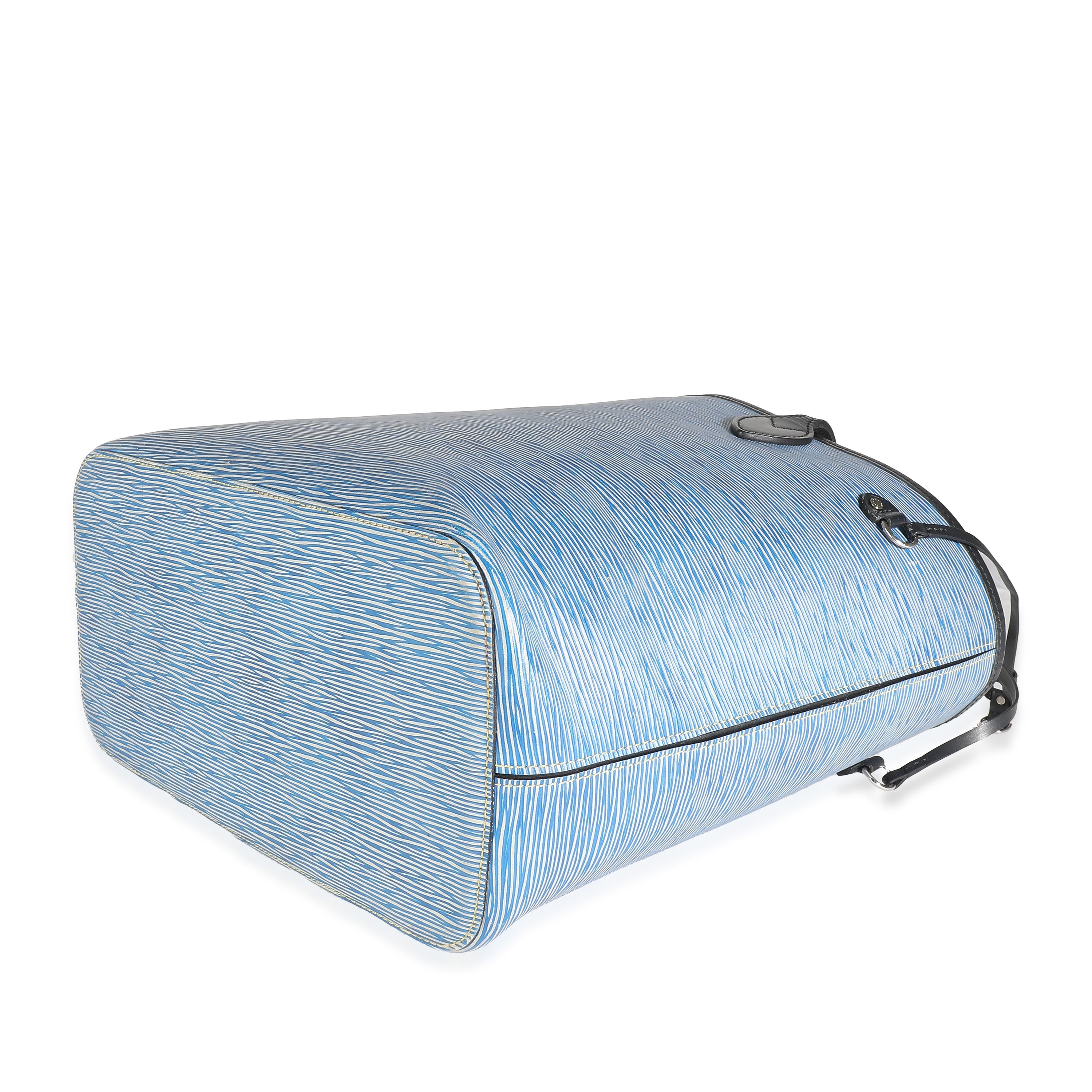 Louis Vuitton Louis Vuitton Blue Denim Epi Neverfull MM