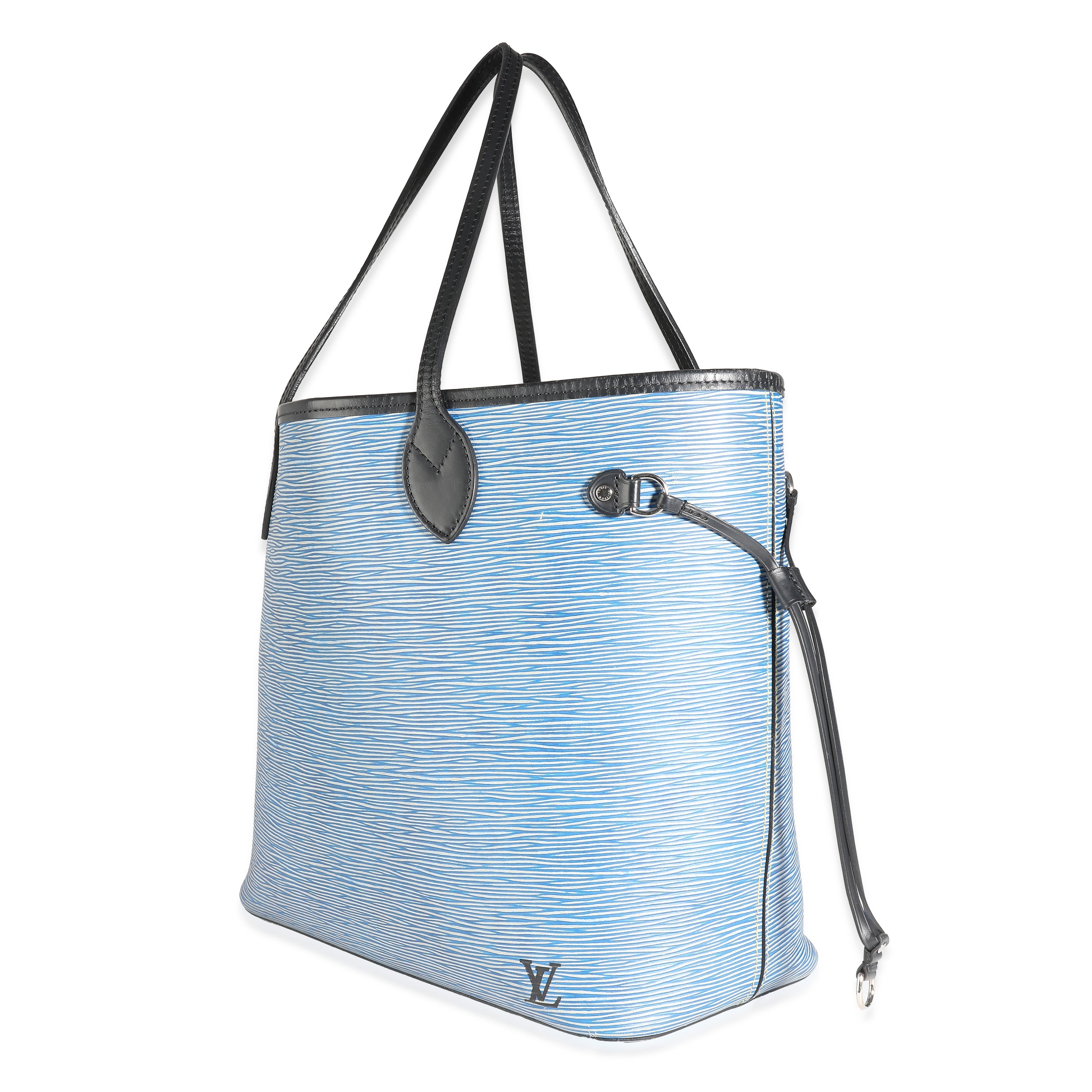 Louis Vuitton Louis Vuitton Blue Denim Epi Neverfull MM