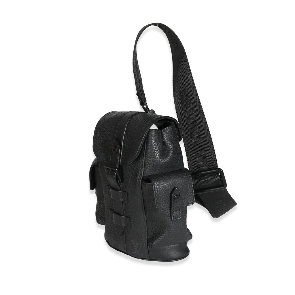 Louis Vuitton Black Taurillon Christopher XS Backpack