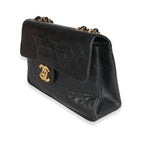 Chanel Vintage 24K Black Quilted Lambskin Maxi XL Flap Bag