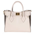 Louis Vuitton Greige Calfskin Monogram Canvas On My Side MM