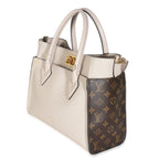 Louis Vuitton Greige Calfskin Monogram Canvas On My Side MM