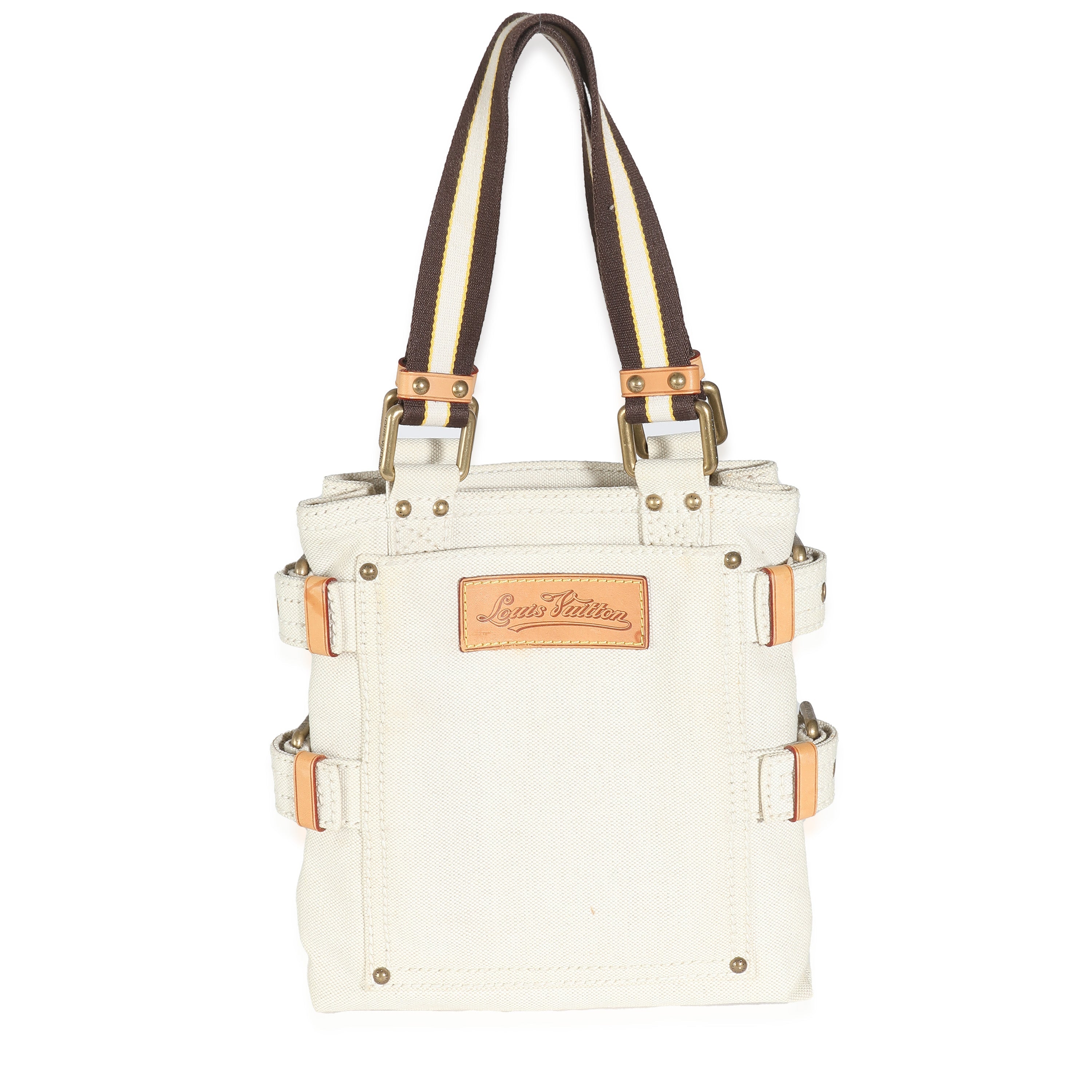 Louis Vuitton Natural Canvas Globe Shopper Cabas PM
