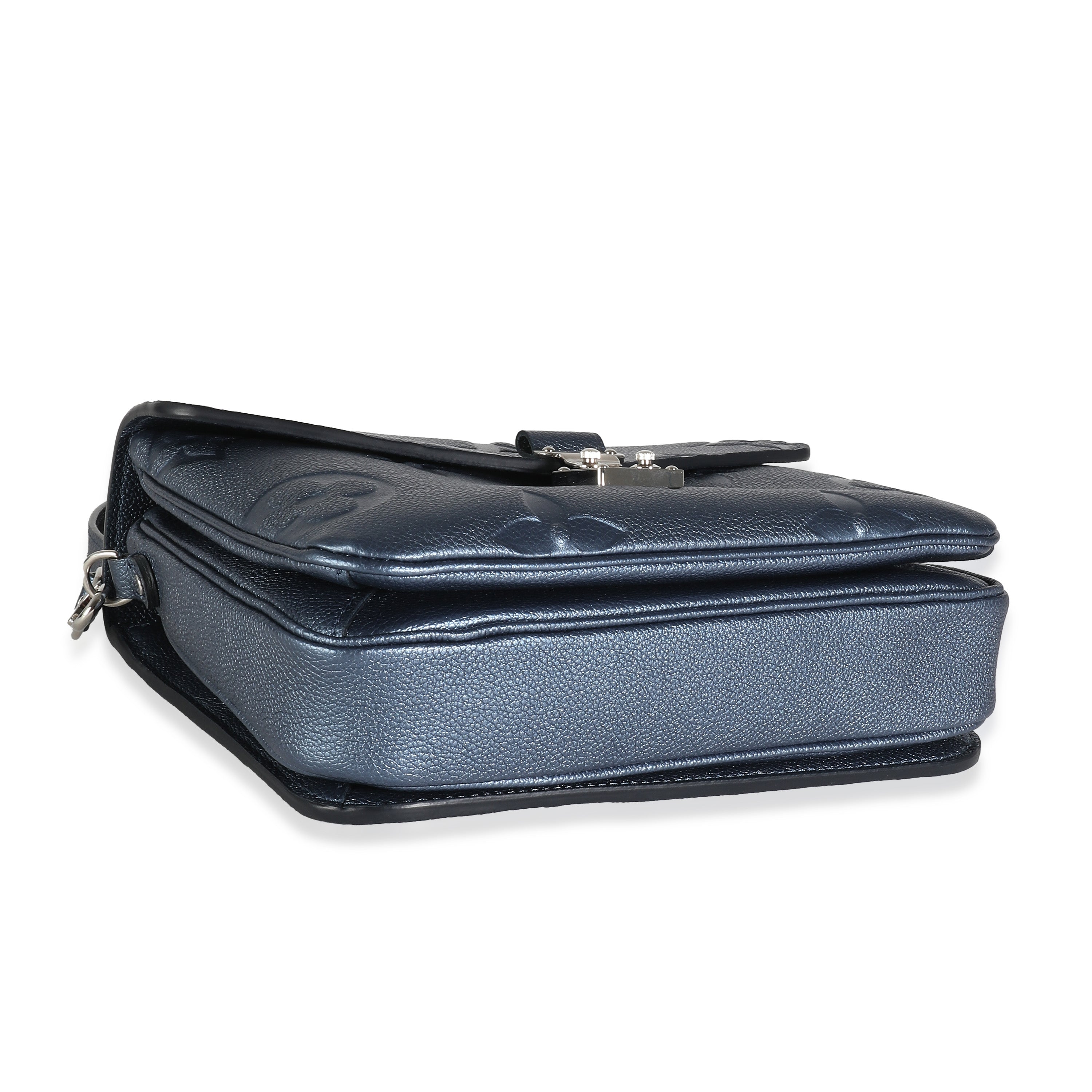 Louis Vuitton Metallic Navy Giant Monogram Empreinte Pochette Métis