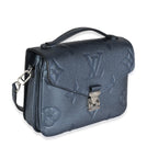 Louis Vuitton Metallic Navy Giant Monogram Empreinte Pochette Métis