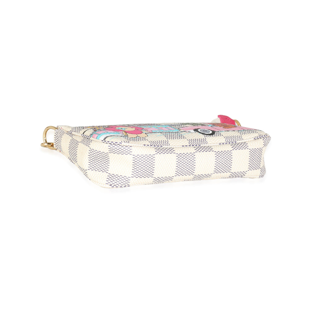 Louis Vuitton Vivienne Christmas Damier Azur Canvas Mini Pochette Accessoires