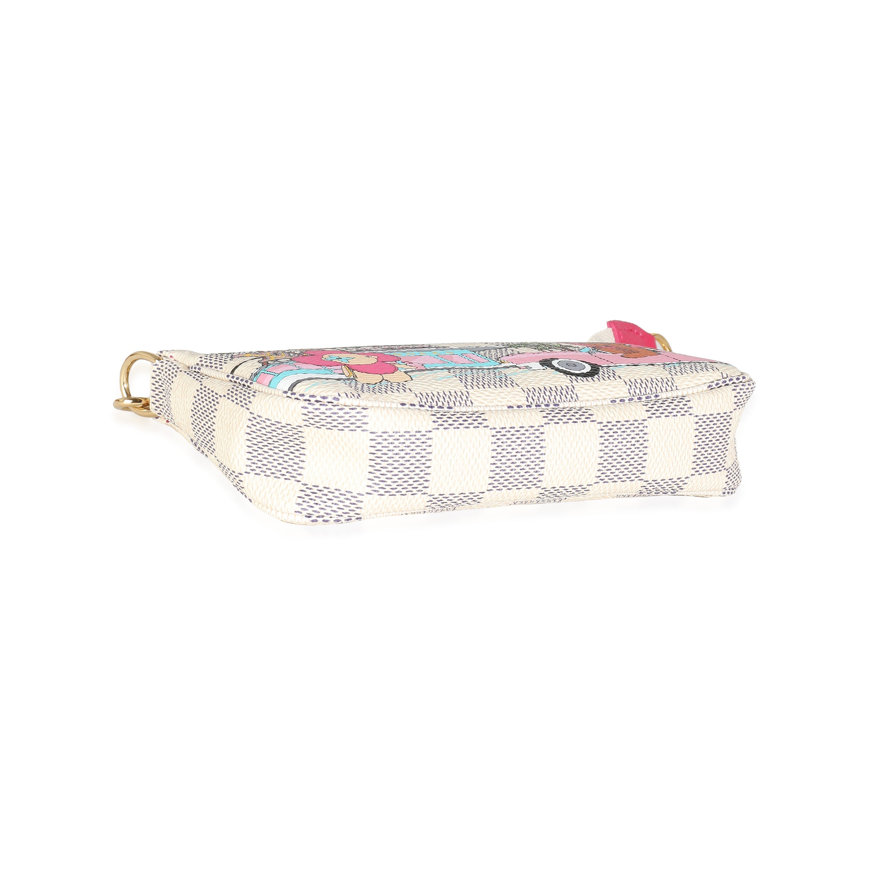 Louis Vuitton Vivienne Christmas Damier Azur Canvas Mini Pochette Accessoires