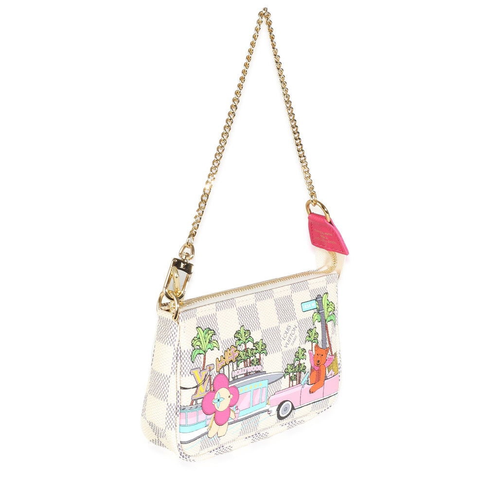 Louis Vuitton Vivienne Christmas Damier Azur Canvas Mini Pochette Accessoires