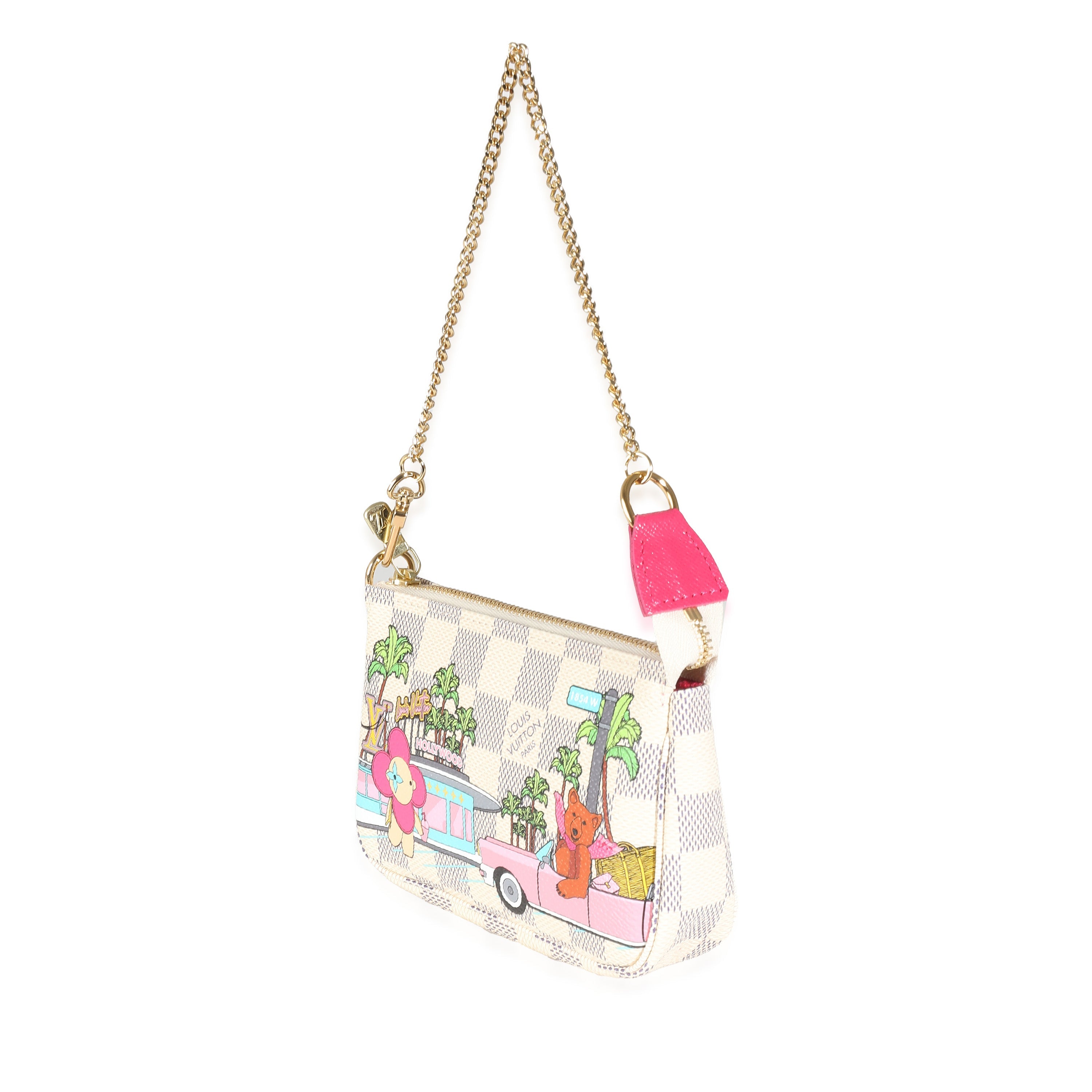 Louis Vuitton Vivienne Christmas Damier Azur Canvas Mini Pochette Accessoires