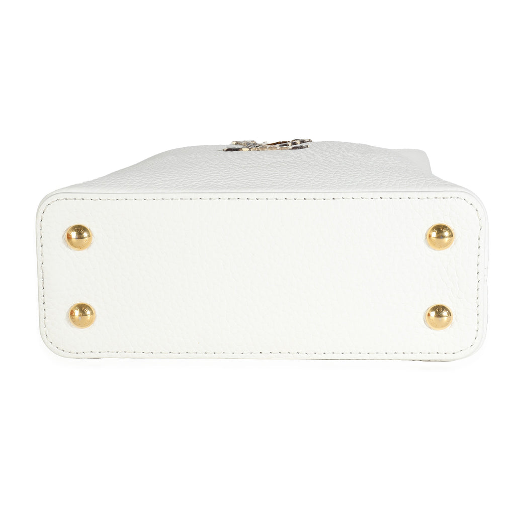 Louis Vuitton Python White Taurillon Mini Capucines