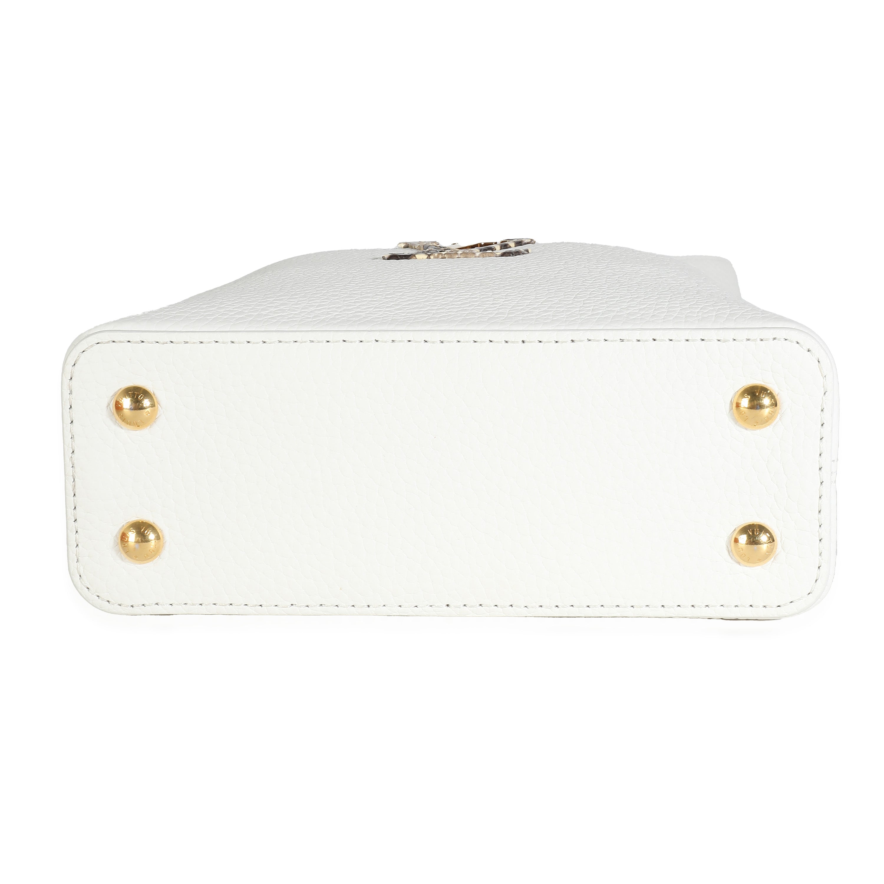 Louis Vuitton Python White Taurillon Mini Capucines