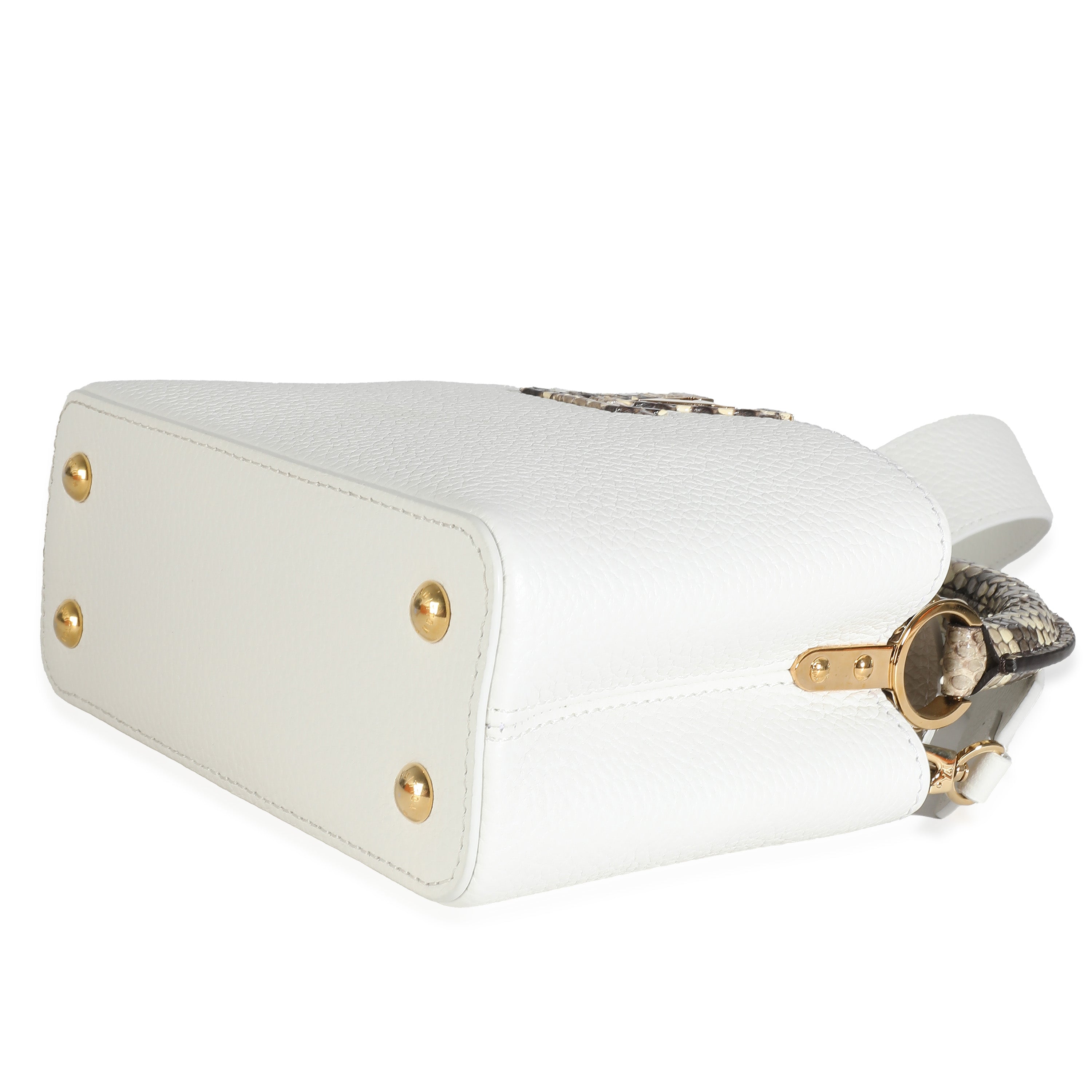 Louis Vuitton Python White Taurillon Mini Capucines