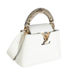 Louis Vuitton Python White Taurillon Mini Capucines