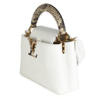 Louis Vuitton Python White Taurillon Mini Capucines