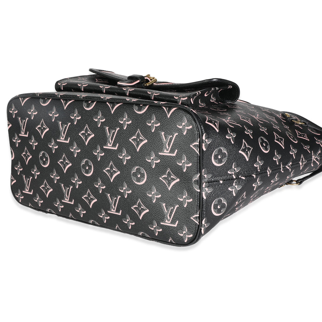 Louis Vuitton Black Pink Monogram Canvas Fall For You Neverfull MM