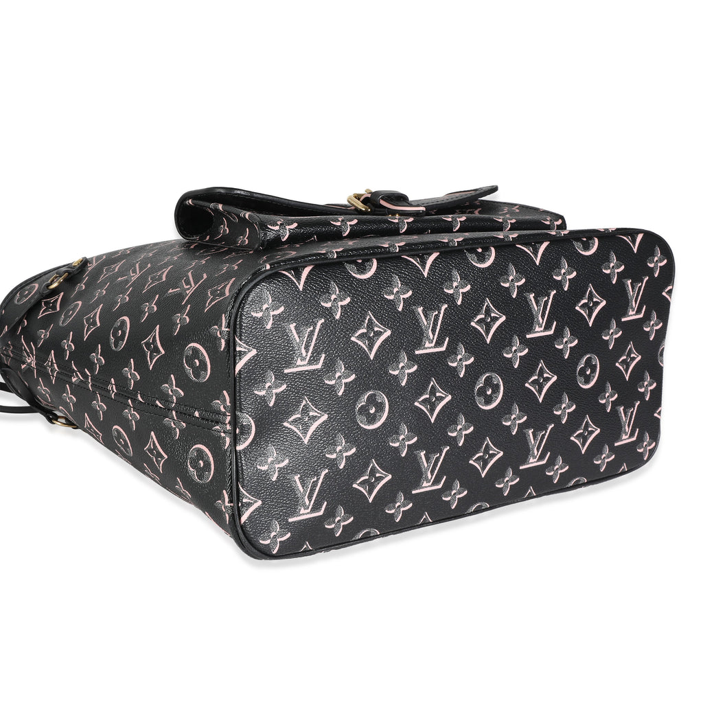 Louis Vuitton Black Pink Monogram Canvas Fall For You Neverfull MM