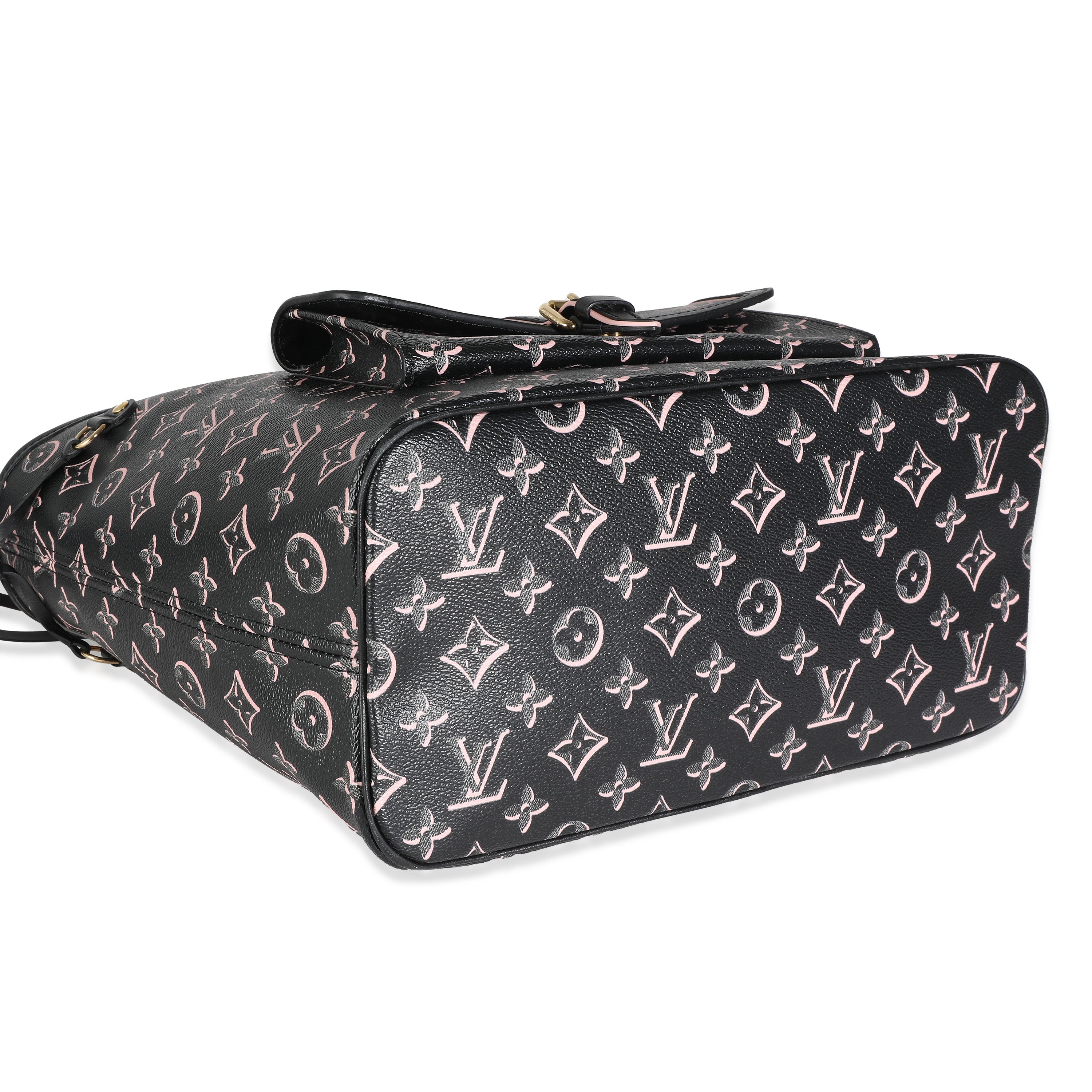 Louis Vuitton Black Pink Monogram Canvas Fall For You Neverfull MM