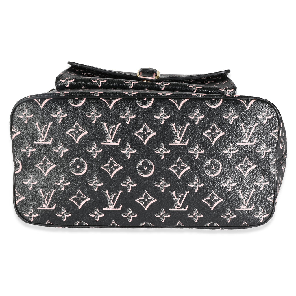 Louis Vuitton Black Pink Monogram Canvas Fall For You Neverfull MM