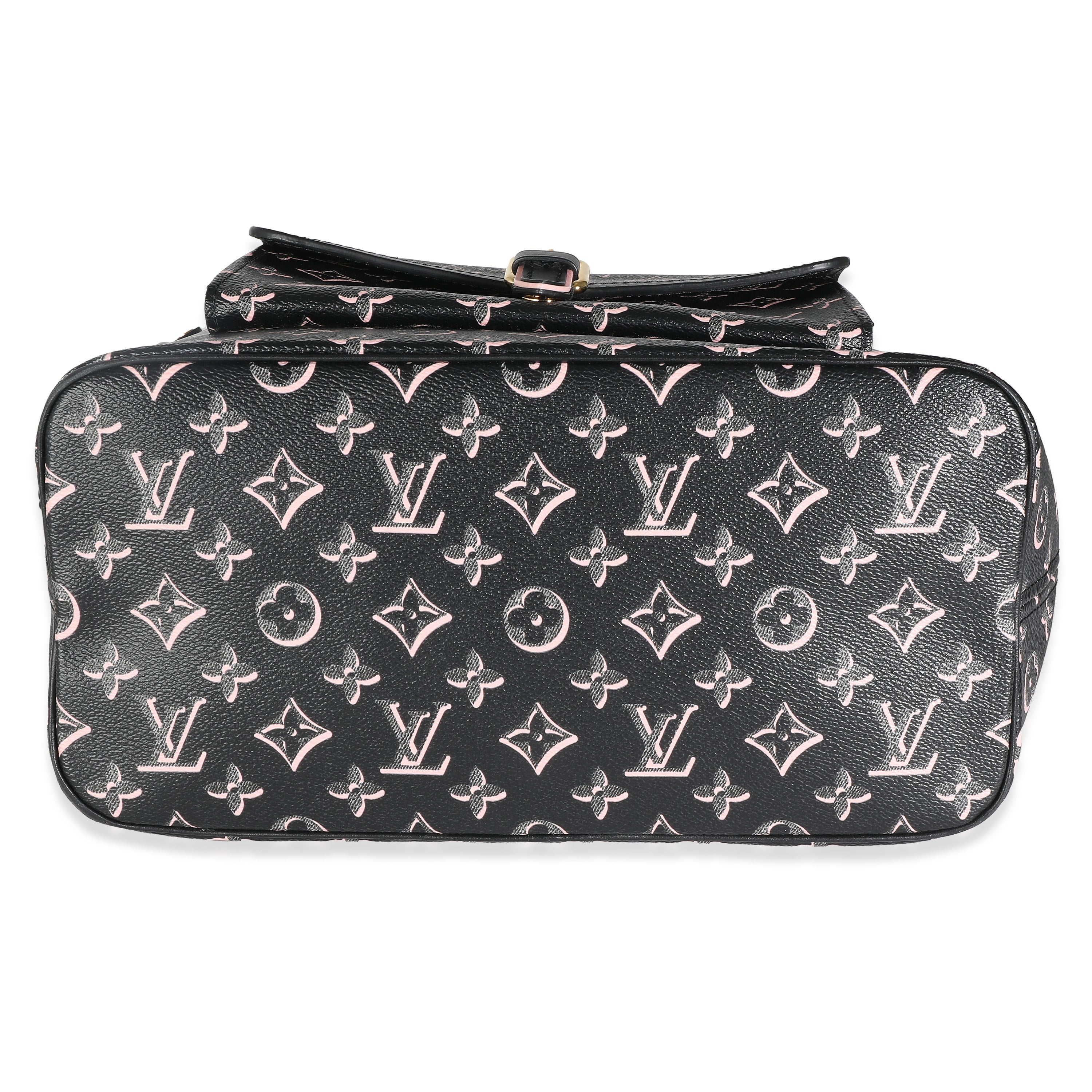 Louis Vuitton Black Pink Monogram Canvas Fall For You Neverfull MM