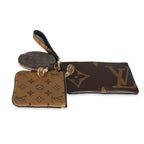 Louis Vuitton Louis Vuitton Reverse Monogram Giant Canvas Trio Pouch