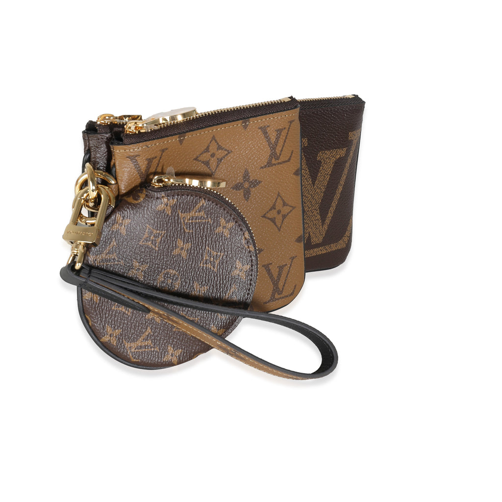 Louis Vuitton Louis Vuitton Reverse Monogram Giant Canvas Trio Pouch