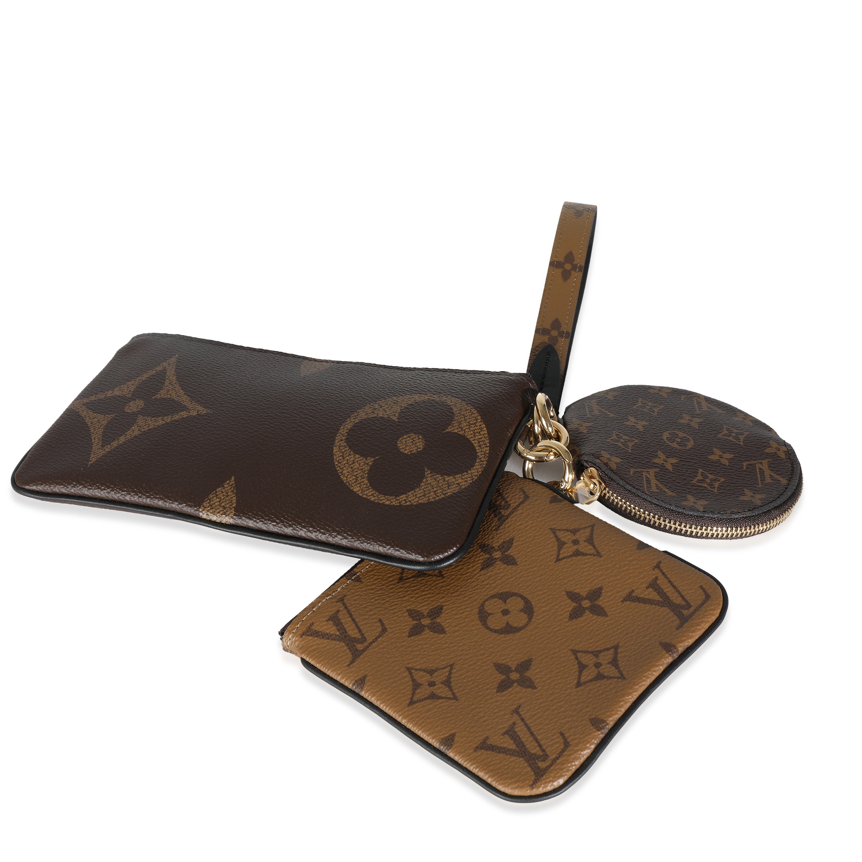 Louis Vuitton Louis Vuitton Reverse Monogram Giant Canvas Trio Pouch