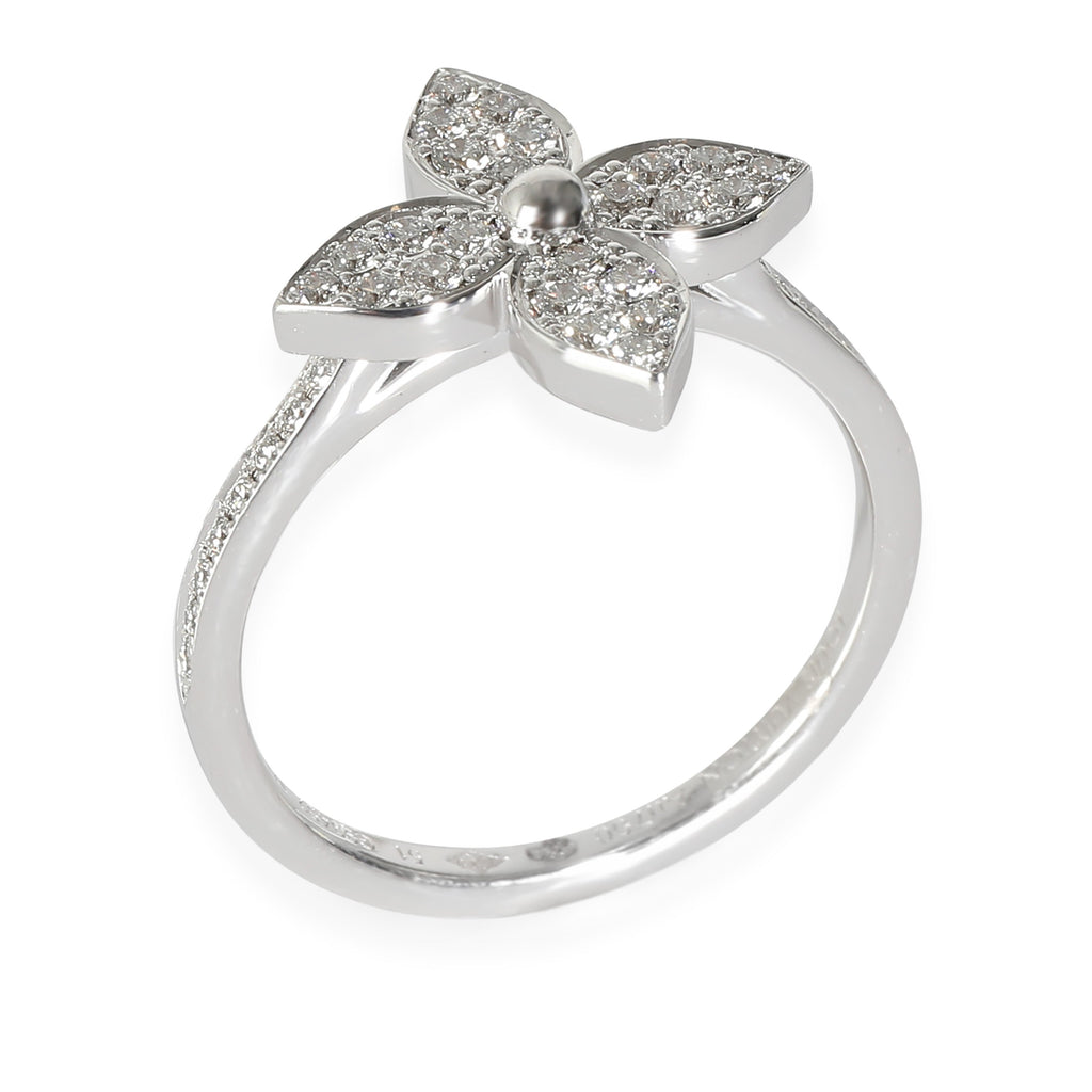 Louis Vuitton Star Blossom Ring in 18K White Gold 0.3 CTW