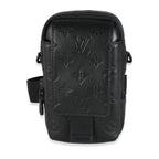 Louis Vuitton Louis Vuitton Black Monogram Shadow Double Phone Pouch NM