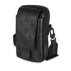 Louis Vuitton Louis Vuitton Black Monogram Shadow Double Phone Pouch NM