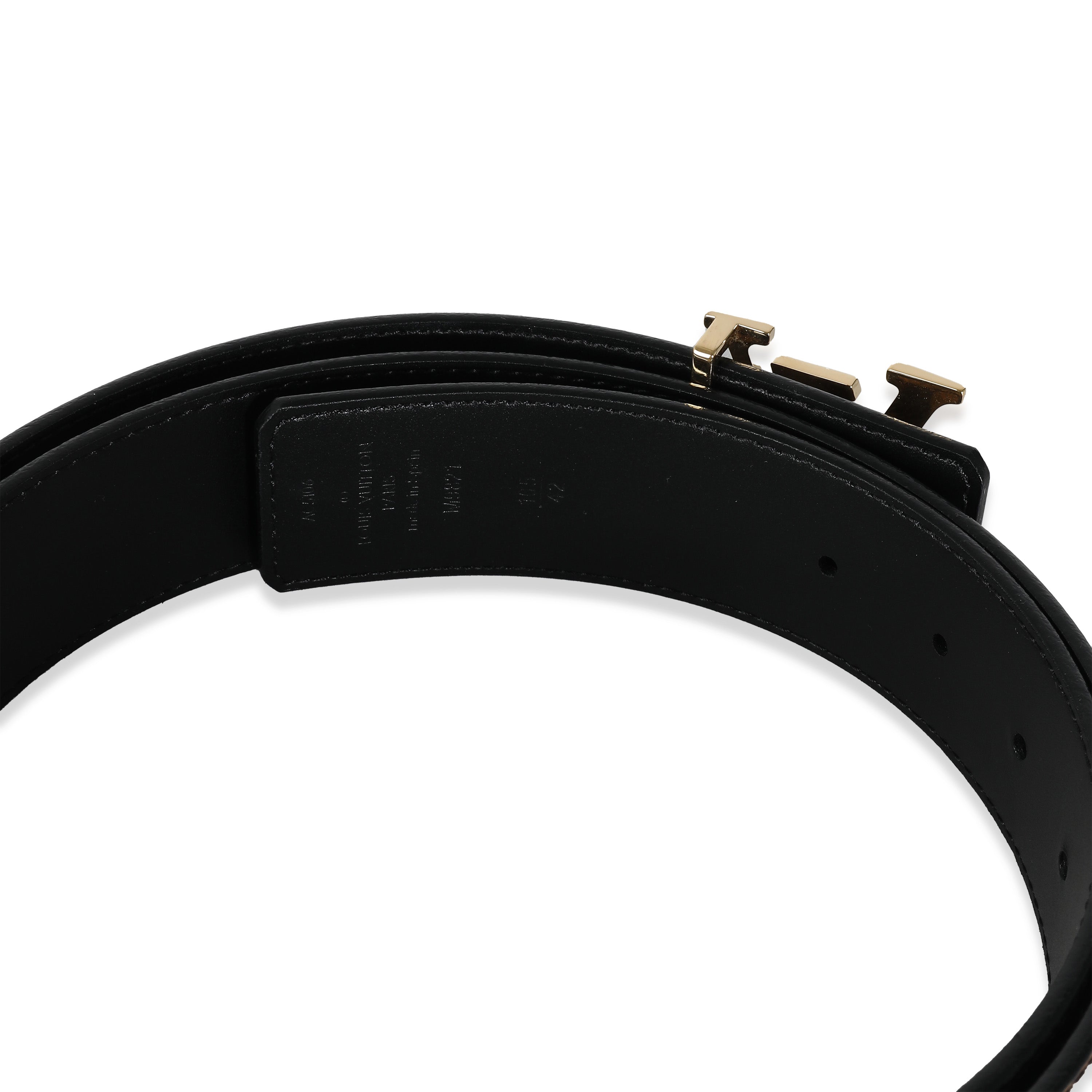 Louis Vuitton Black Monogram Canvas Reversible LV Initiales 40MM Belt 105/42