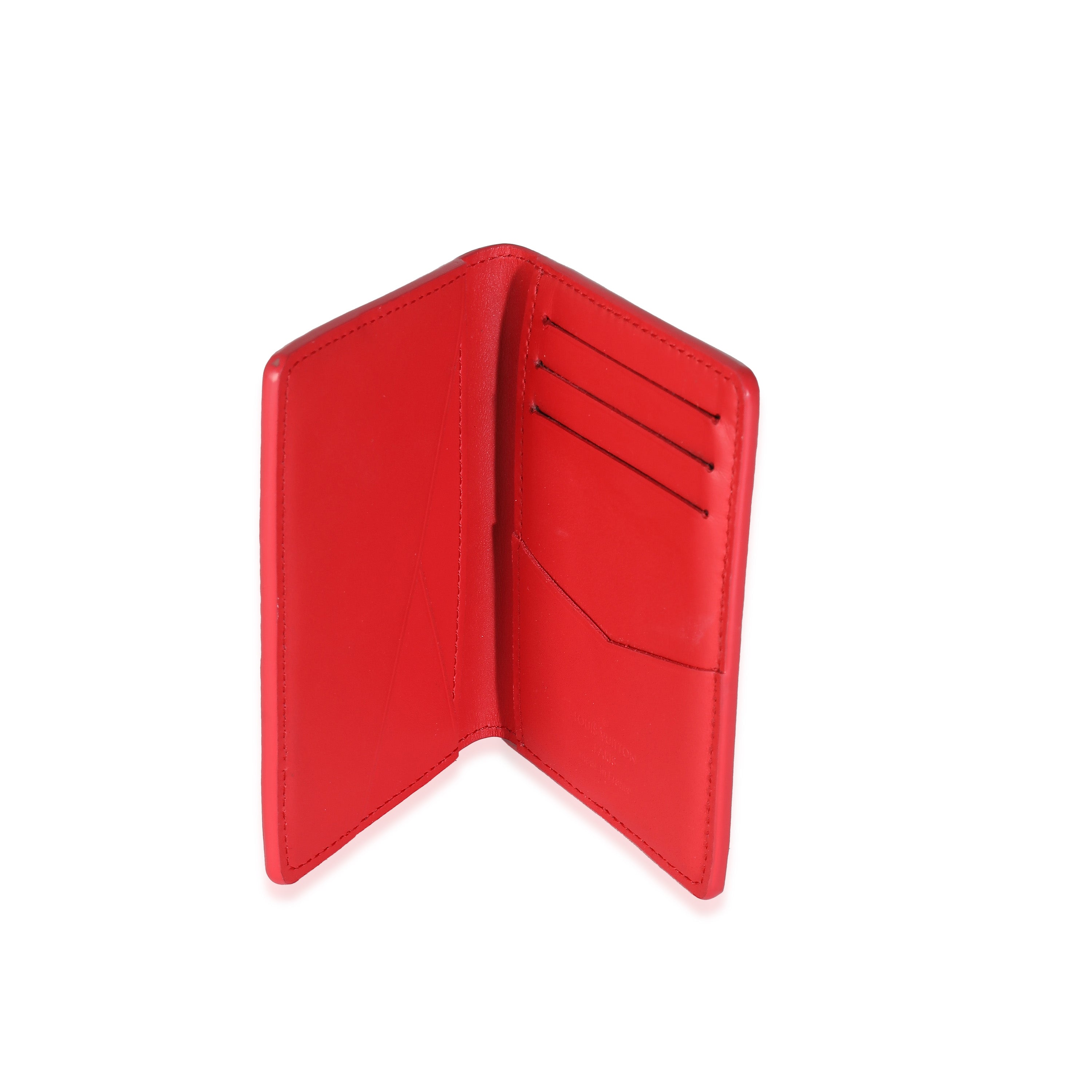 Louis Vuitton Red White Blue Leather Damier Spray Pocket Organizer