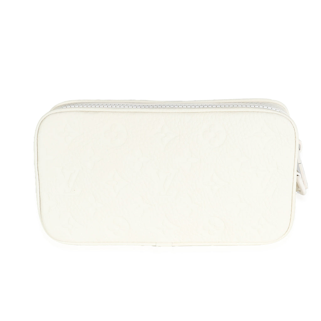 Louis Vuitton White Monogram Taurillon Pochette Volga