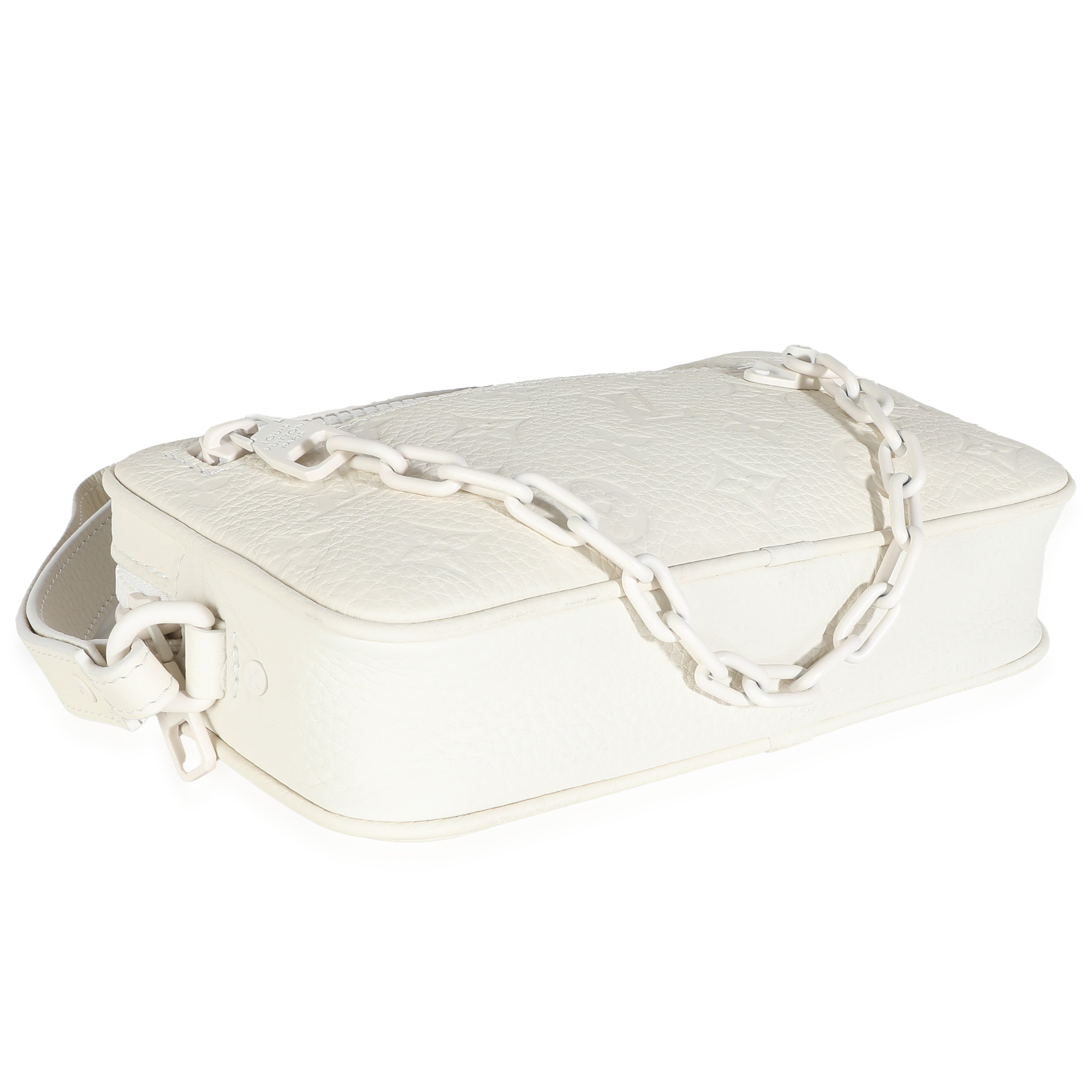 Louis Vuitton White Monogram Taurillon Pochette Volga