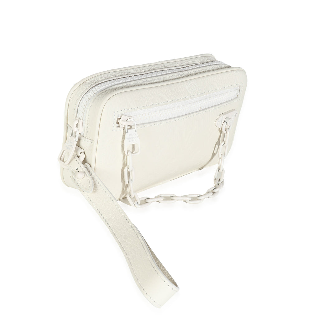 Louis Vuitton White Monogram Taurillon Pochette Volga