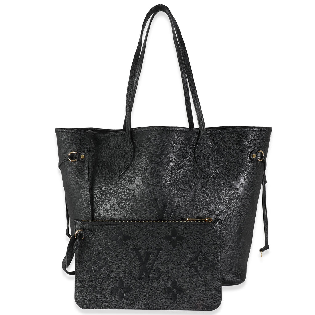 Louis Vuitton Black Giant Monogram Empreinte Neverfull MM