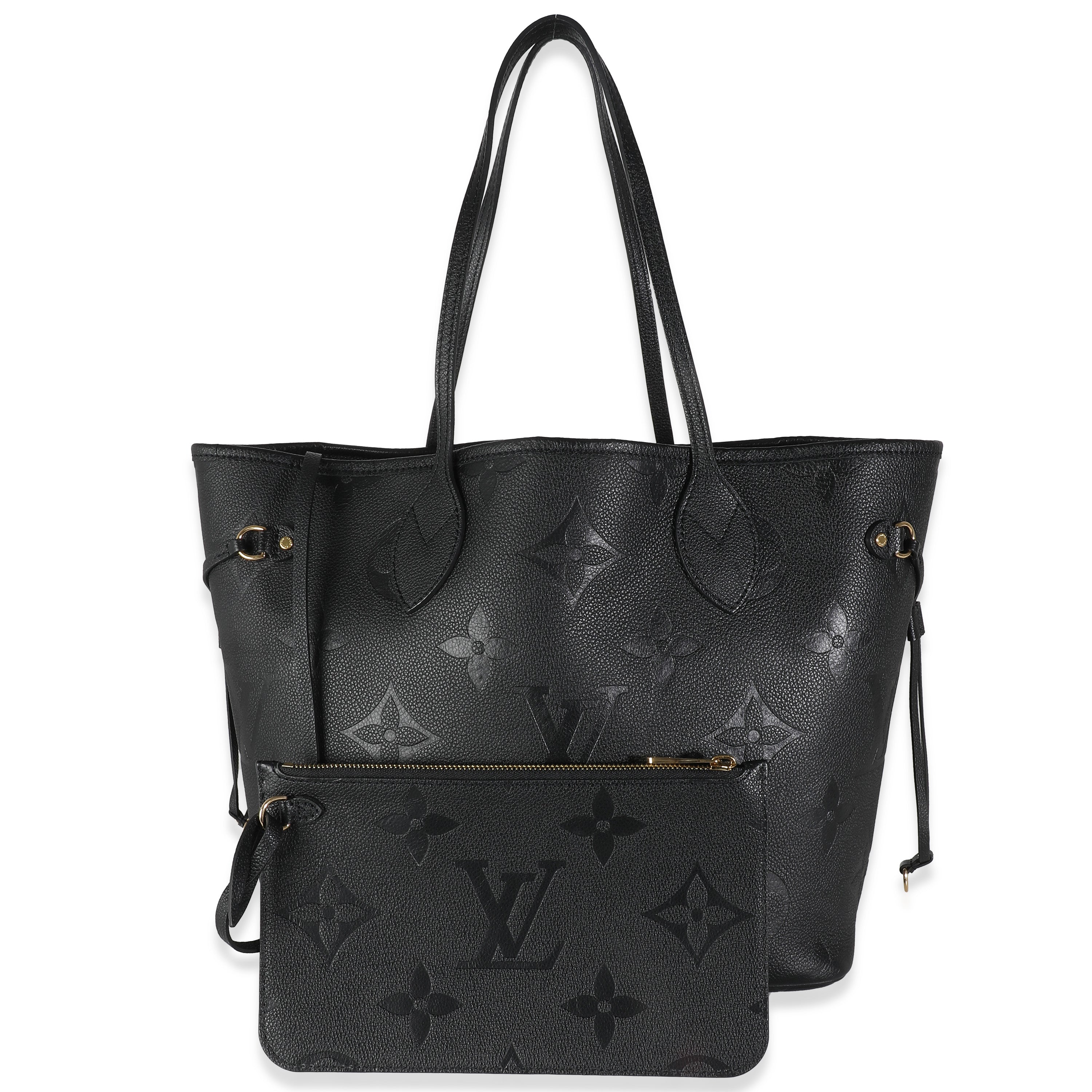 Louis Vuitton Black Giant Monogram Empreinte Neverfull MM