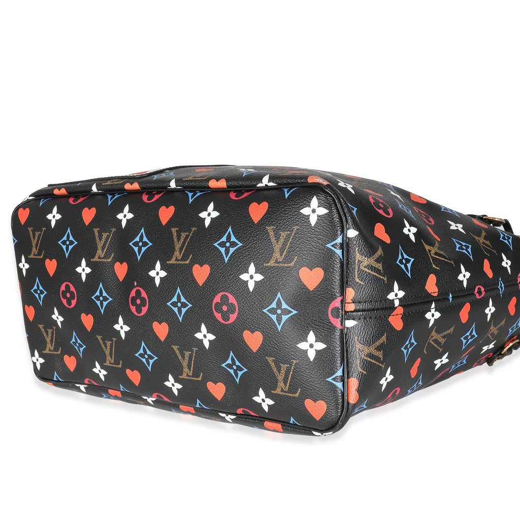 Louis Vuitton Black Monogram Multicolor Canvas Game On Neverfull MM