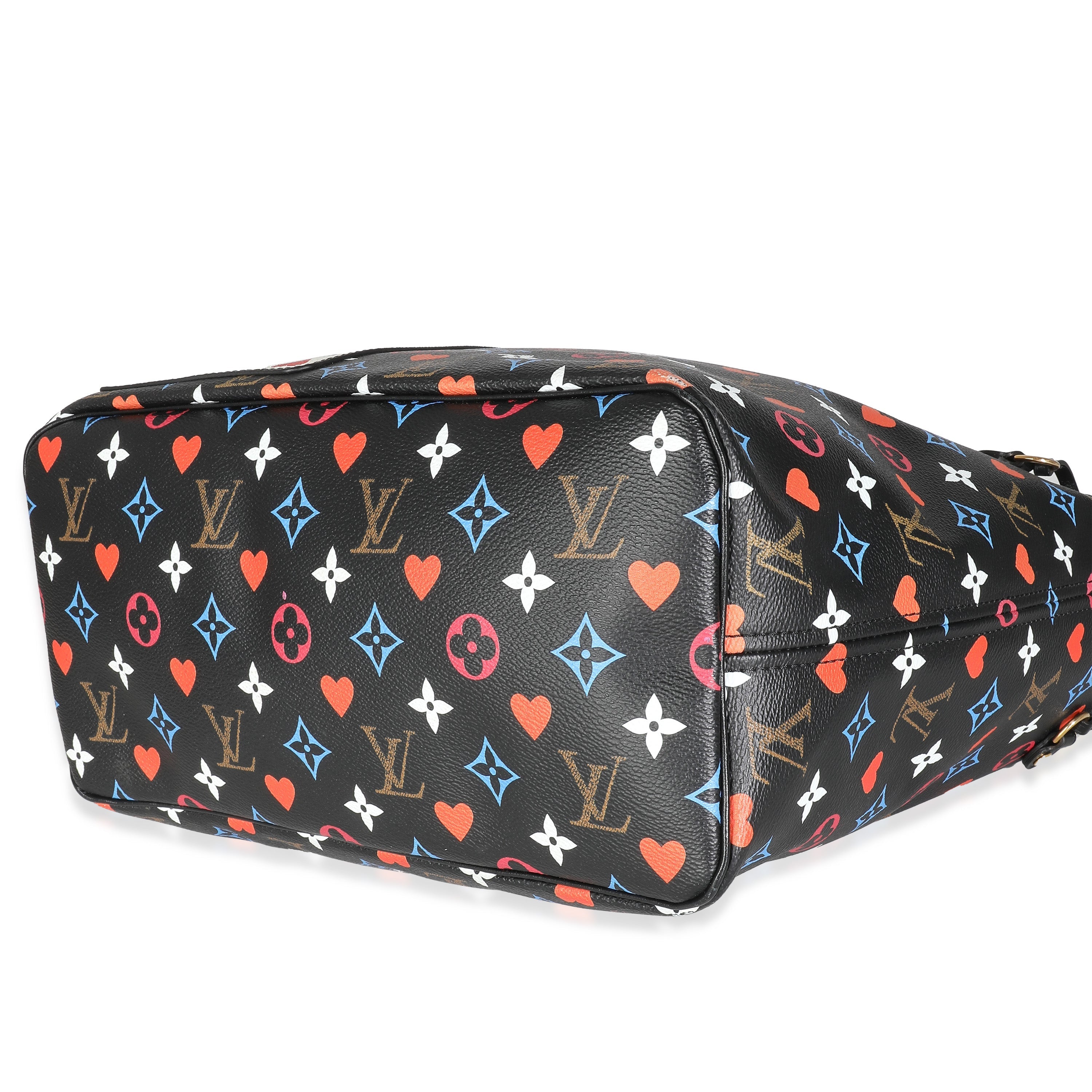 Louis Vuitton Black Monogram Multicolor Canvas Game On Neverfull MM