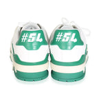 Louis Vuitton Green White Leather LV Trainer Sneaker 6