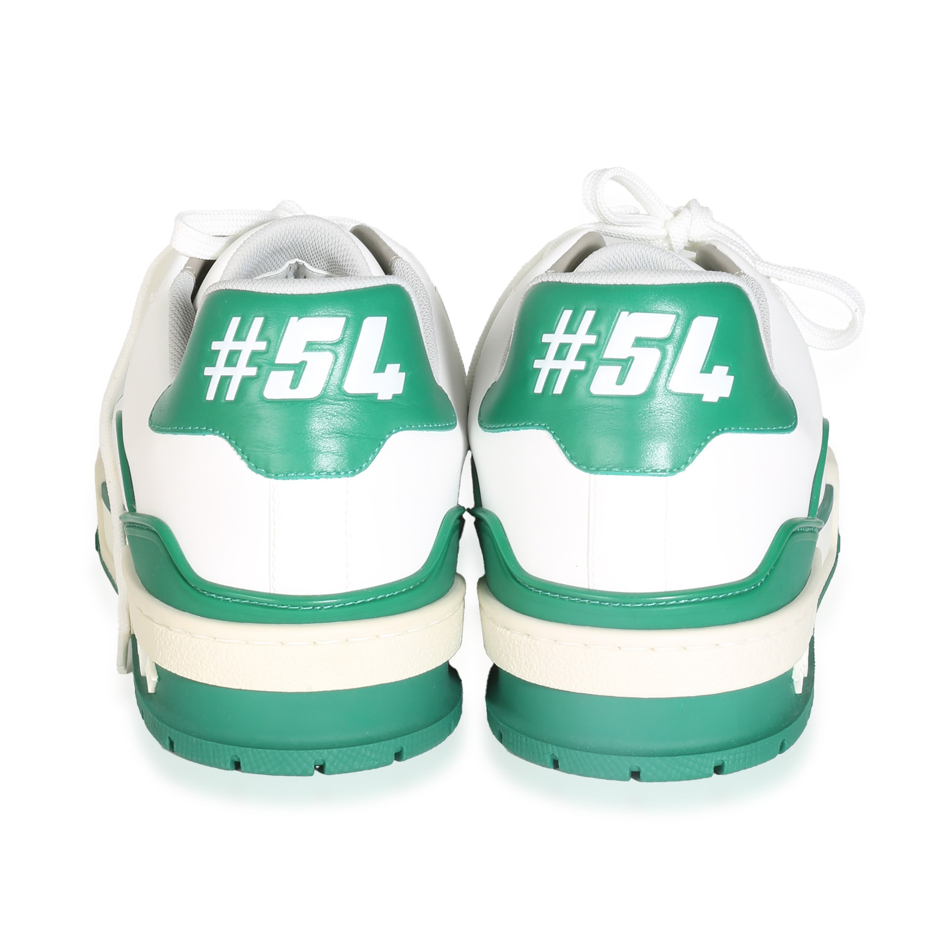 Louis Vuitton Green White Leather LV Trainer Sneaker 6
