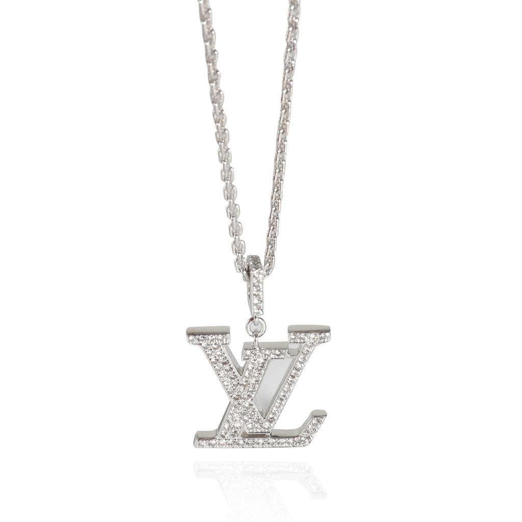 Louis Vuitton Idylle Blossom Pendant in 18k White Gold 0.3 CTW