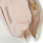 Chanel White Quilted Caviar Chain Melody Waist Belt Bag