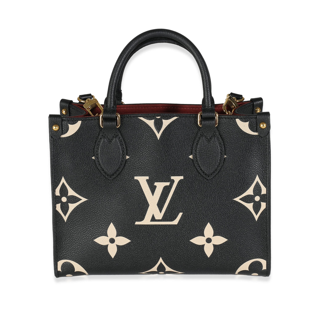 Louis Vuitton Louis Vuitton Black Beige Giant Monogram Empreinte Onthego PM