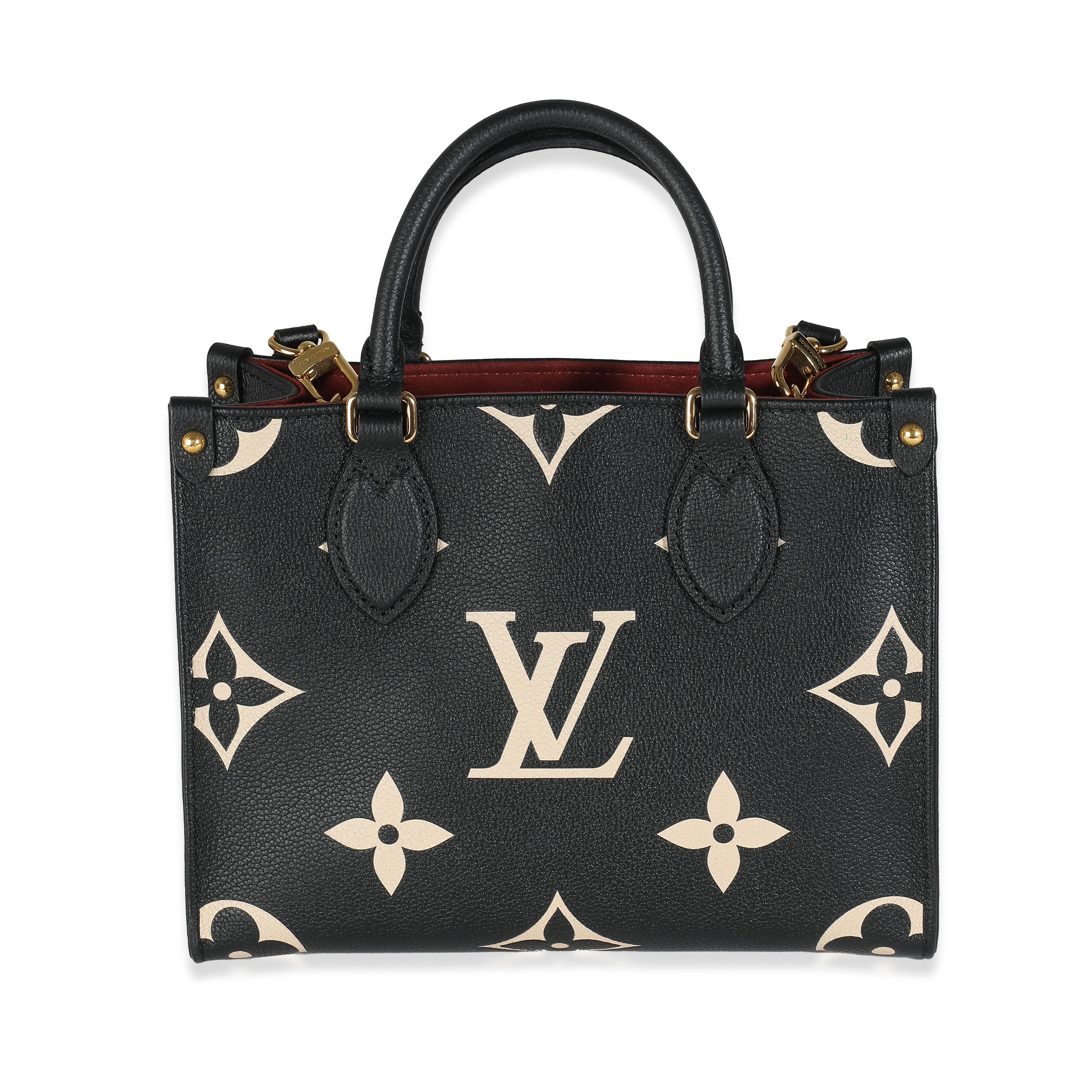 Louis Vuitton Louis Vuitton Black Beige Giant Monogram Empreinte Onthego PM